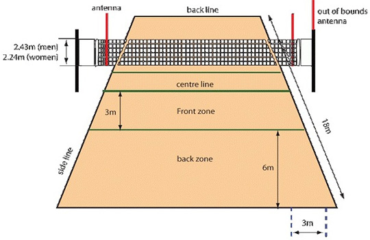 Ukuran Lapangan Bola Voli Terbaru