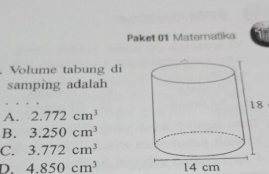 Cara Menghitung Volume Tabung