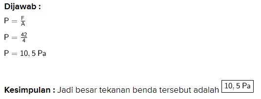 Jawaban Soal Tekanan